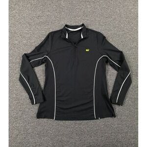 Magnolia Lane Womens Shirt Small Black Masters Performance Quarter Zip Pullover